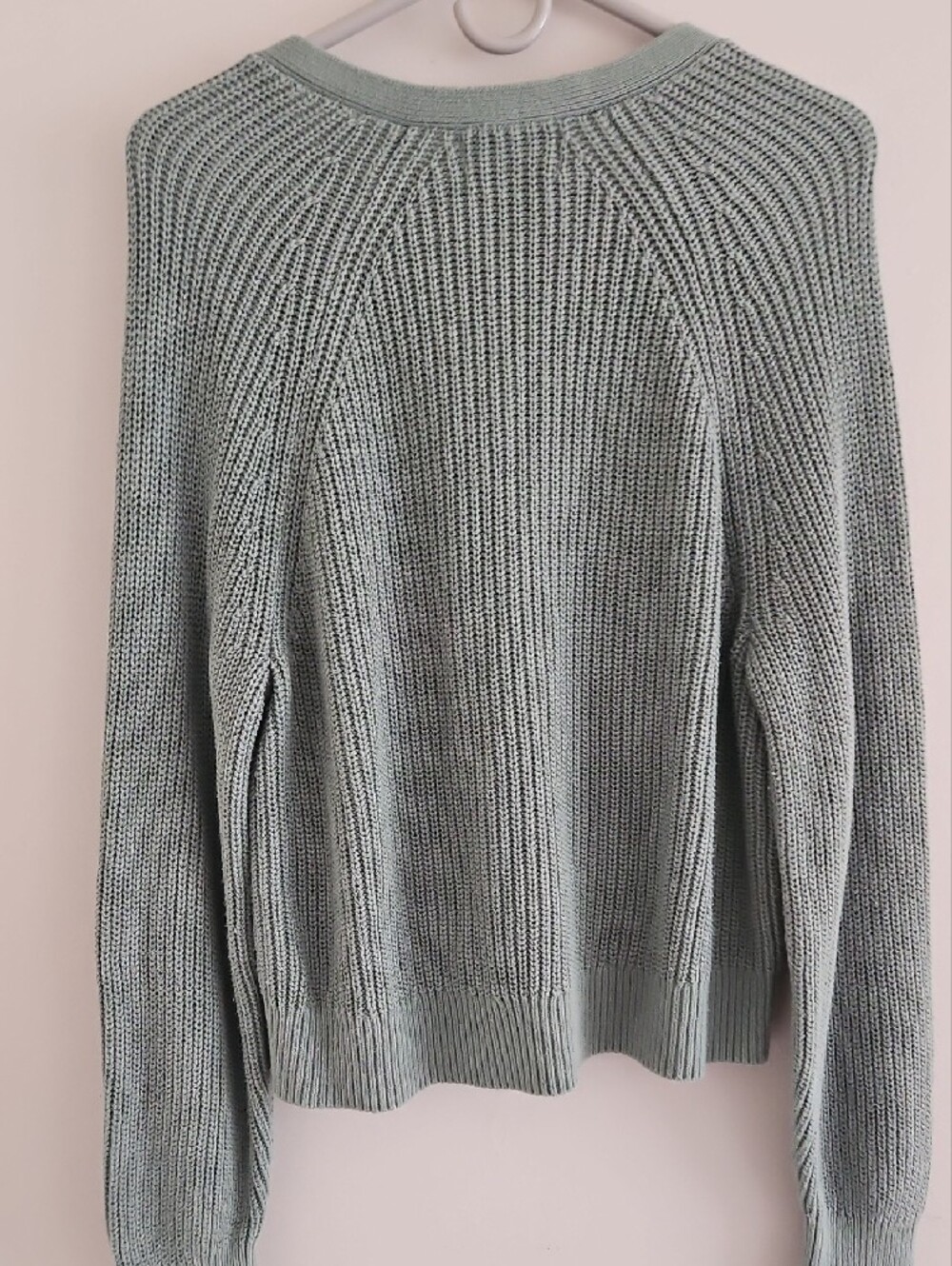 Old Navy Light Sage Green Ribbed Button-Front Cardigan - Picture 4 of 4